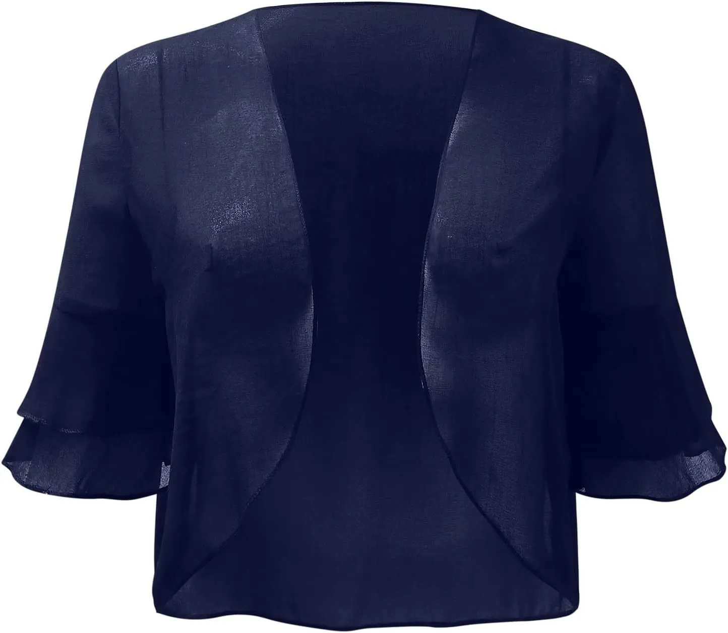 2023 Womens Sweater Cropped Cardigan 3/4 Sleeve Shrugs for Dresses Tops Fall Lightweight Soft Cardigans Capes Bolero Shrug