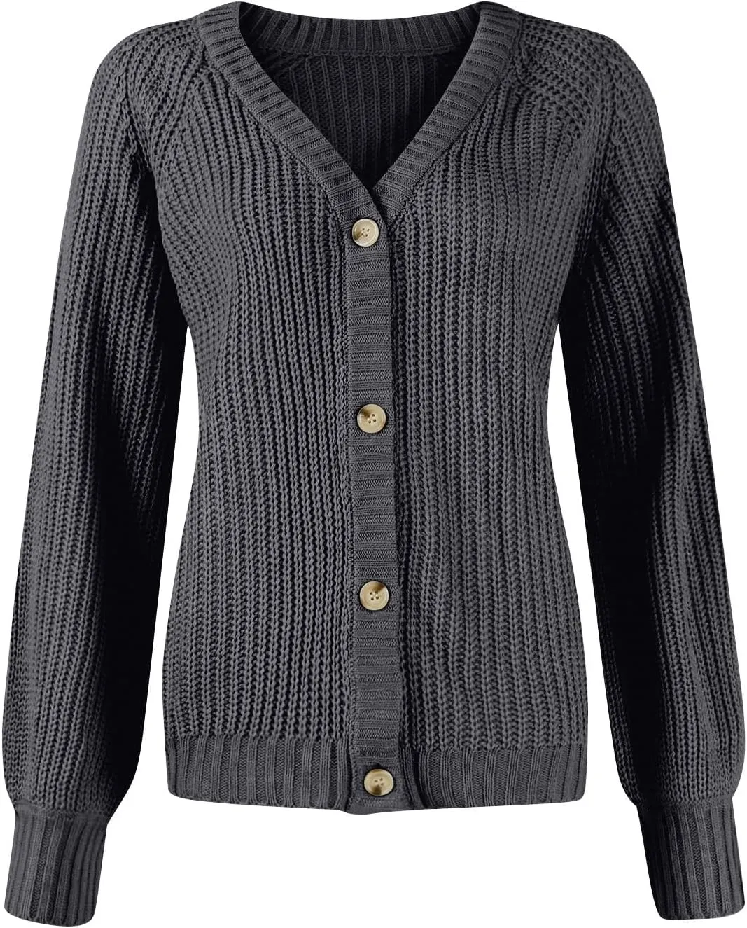 Cable Knit Cardigan Sweaters for Women Lightweight Button V Neck Open Front Cardigans Baggy Vintage Sweater Jacket