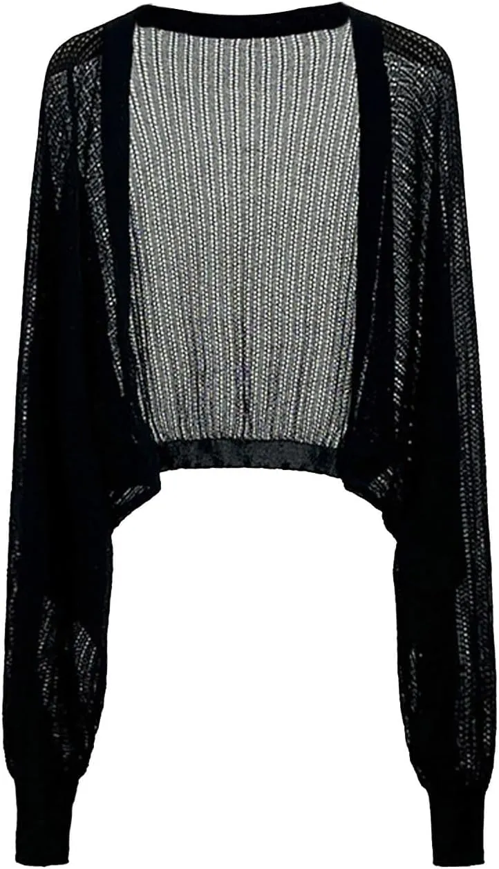 Cardigan for Women Open Front Sun Knit Thin Ice Silk Coat Shawl,Long Sleeve Lightweight Cardigan Bolero Shrug