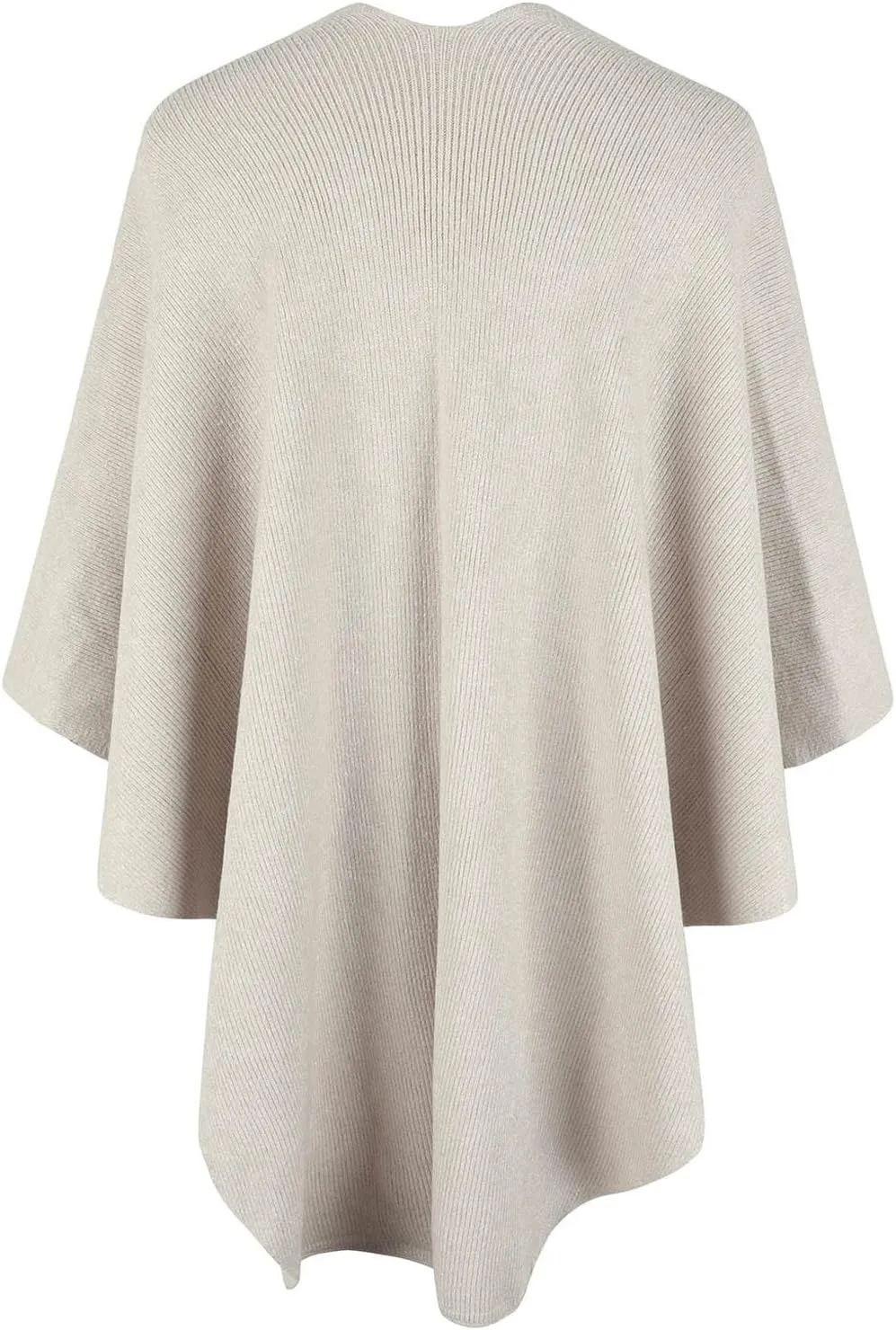 Cardigan for Women Winter Cloak Shawl Wraps Faux Fur Pompoms Irregular Hem Cape Warm Open Front Knit Sweater Shawls