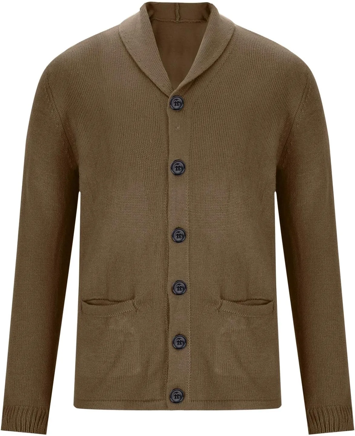 Cardigan Sweater for Men Shawl Collar Knit Cardigan Big and Tall Cardigan Sweater Button Down Knit Sweater with Pocket