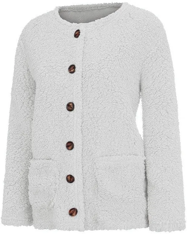 Cardigan Sweater For Women Long Sleeve Open Front Oversized Jackets Chunky Knit Sweaters Button Fall Coat With Pocket