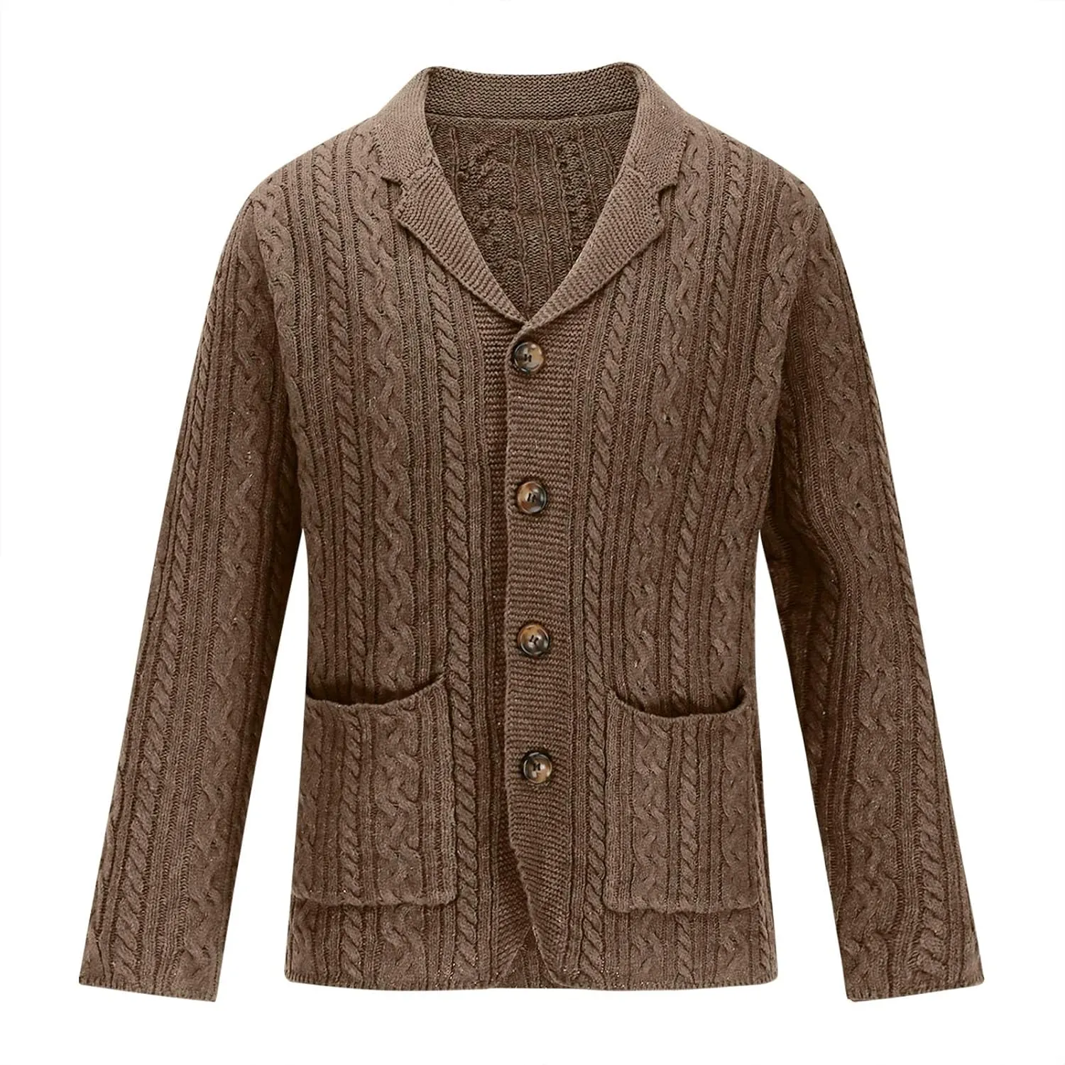 Cardigan Sweaters for Men Button Down Knit Sweater Open Front Cardigan Casual Sweater Jacket Warm Winter Outfits