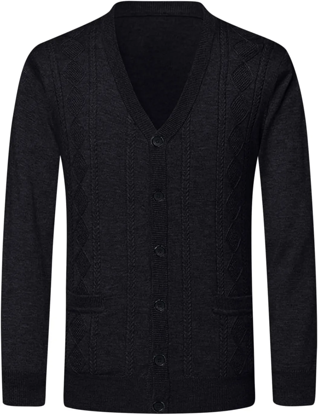 Cardigan Sweaters for Mens Soft Knitted Cardigan Button Down Sweater V Neck Long Sleeve Sweaters Winter Coat Men