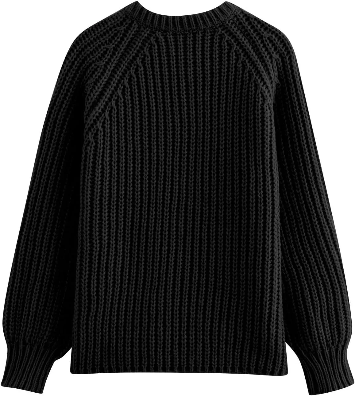 Cardigan Sweaters for Women Long Sleeve Button Open Front Cardigan Fall Crew Neck Loose Fit Chunky Knit Sweater