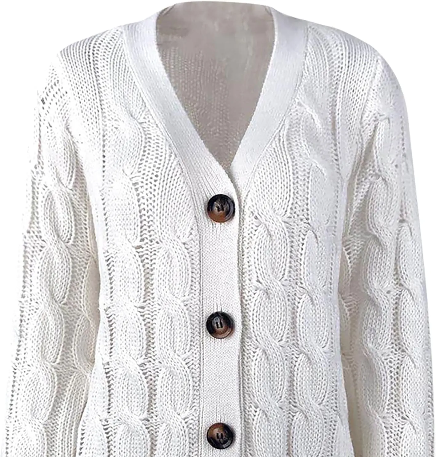 Cardigan Sweaters for Women,Button Down Cable Knit Sweater Open Front Cardigan Sweaters Fall Winter Outfits Outerwear
