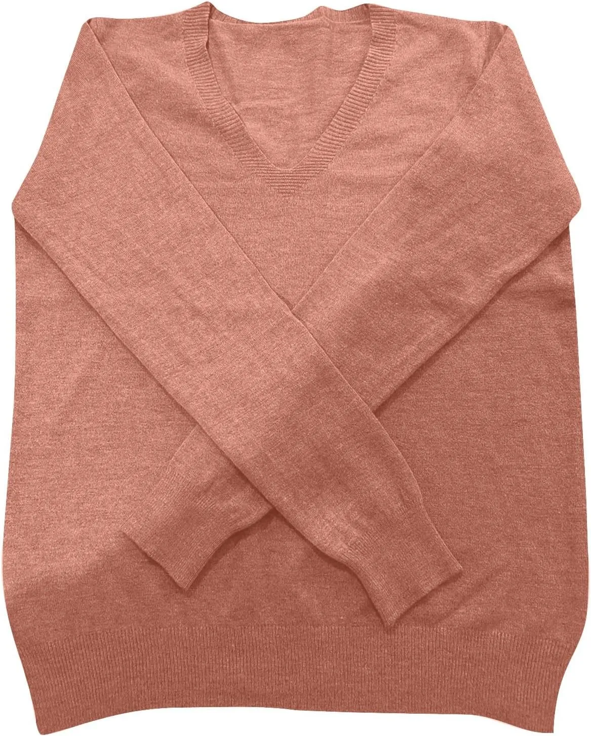 Cashmere Sweaters for Women Long Sleeve V Neck Soft Warm Pullover Tops Casual Lightweight Wool Knit Sweater