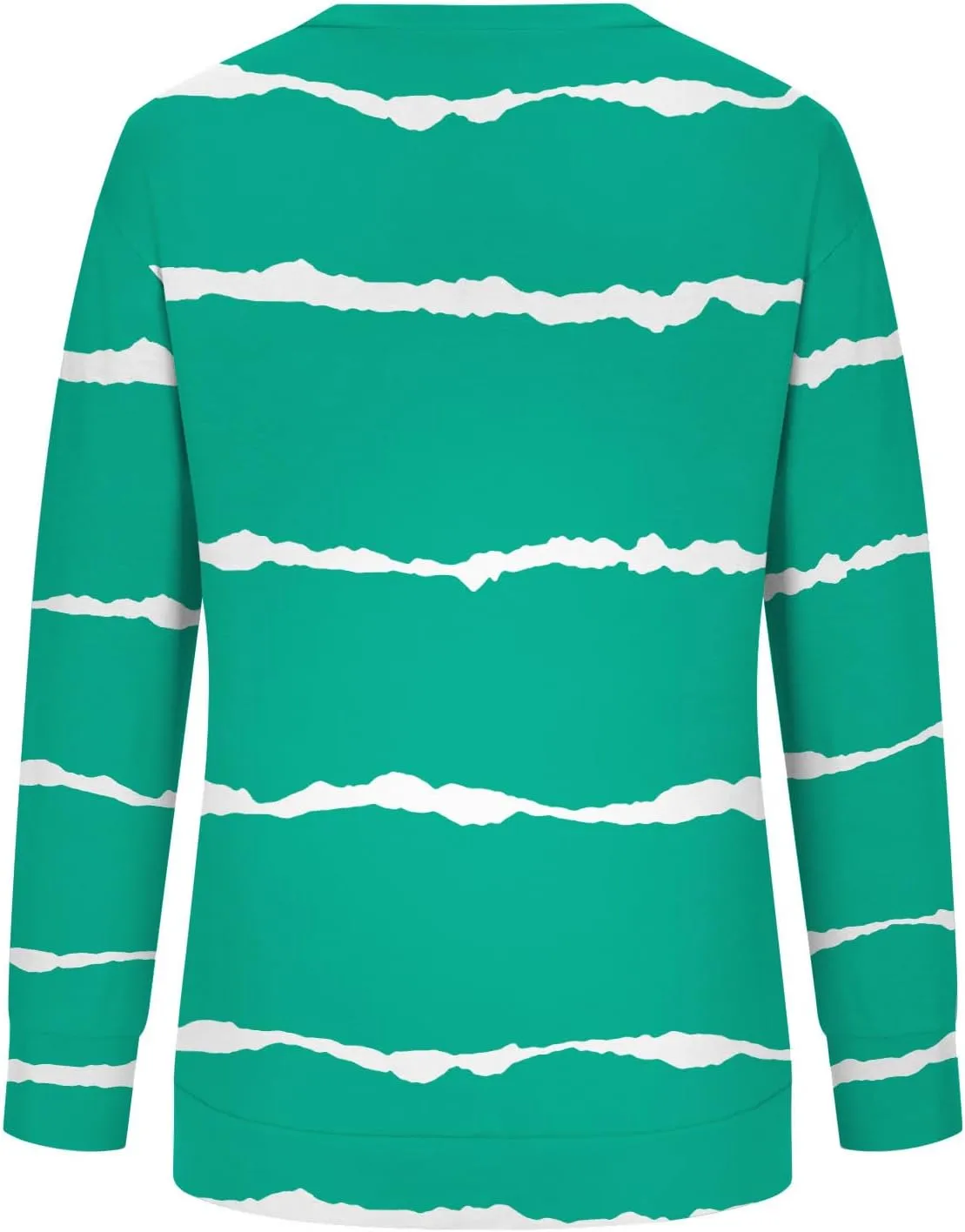 Ceboyel Womens Long Sleeve Shirts Striped Print Sweatshirt Crewneck Pullover Tops Trendy Casual Fall Clothes 2023