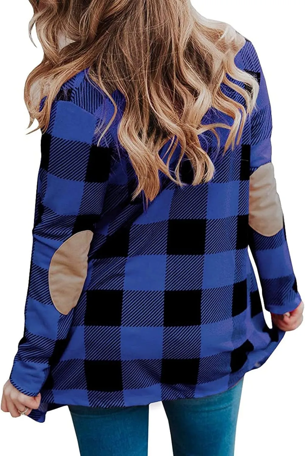 Checkered Cardigan for Women 2024 Trendy Long Sleeve Loose Soft Flannel Shirt Buffalo Plaid Fall Outfits with Pockets