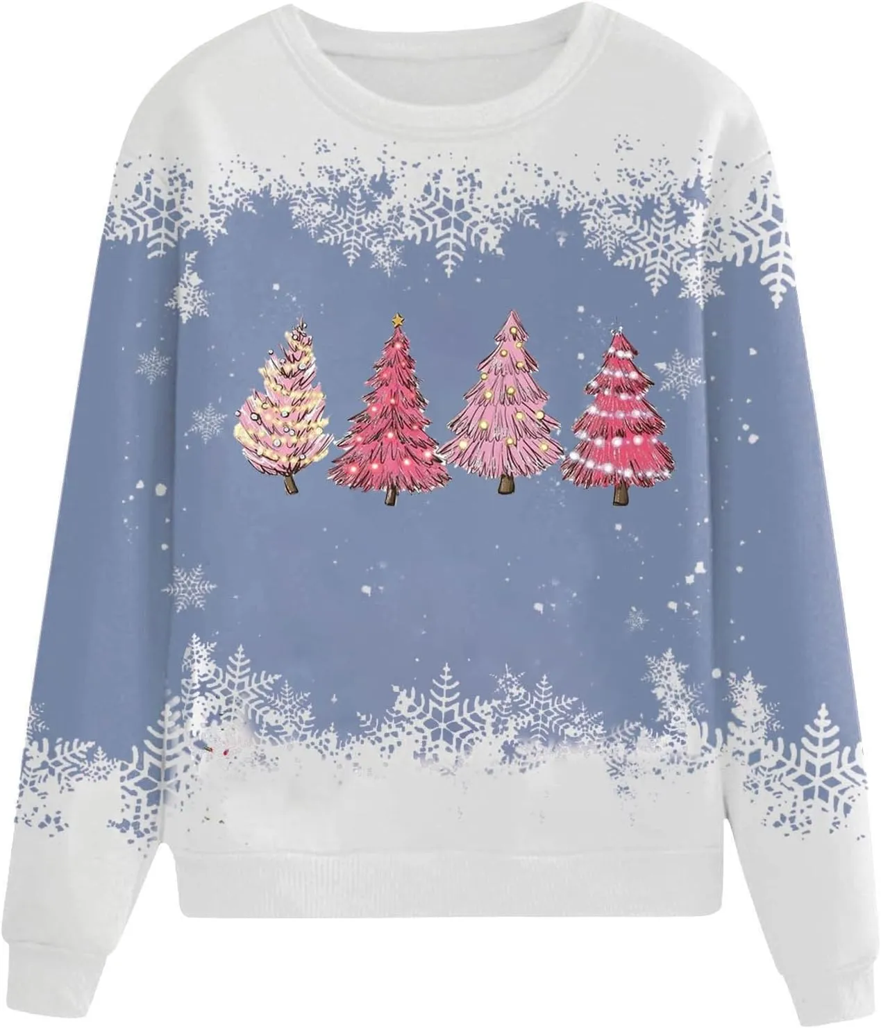 Christmas Sweatshirt for Women Funny Cute Snowman Graphic Fall Tops Casual Holiday Long Sleeve Crewneck Tunic Shirt