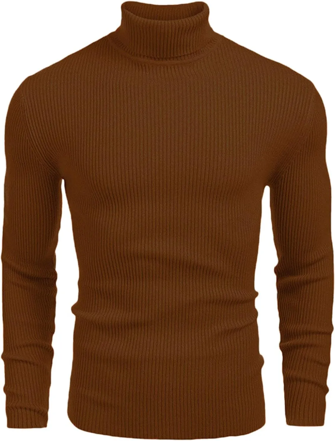 Chunky Knit Sweaters for Men Long Sleeve High Neck Classic Pullover Stretchy Winter Fashion Thermal Sweaters