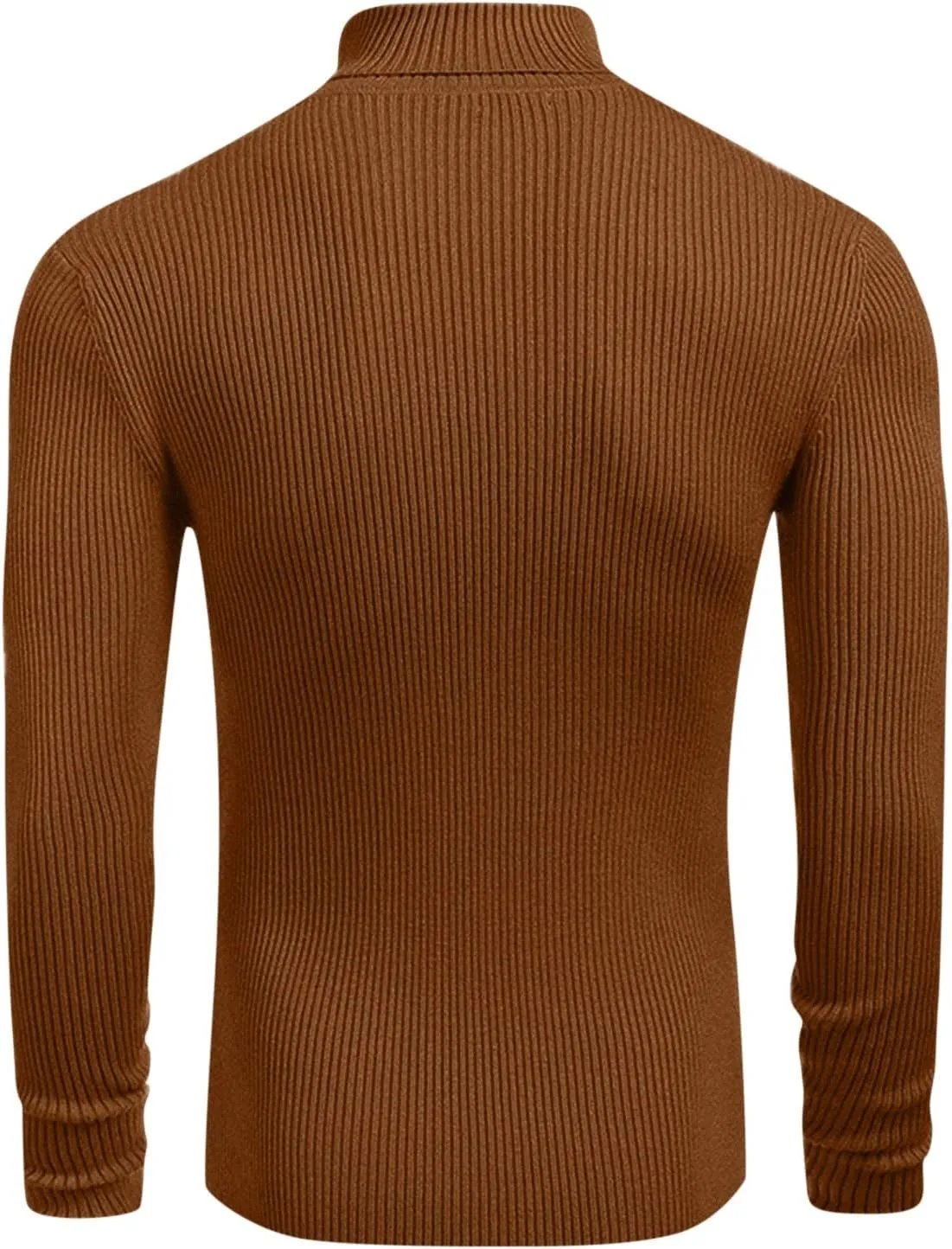 Chunky Knit Sweaters for Men Long Sleeve High Neck Classic Pullover Stretchy Winter Fashion Thermal Sweaters
