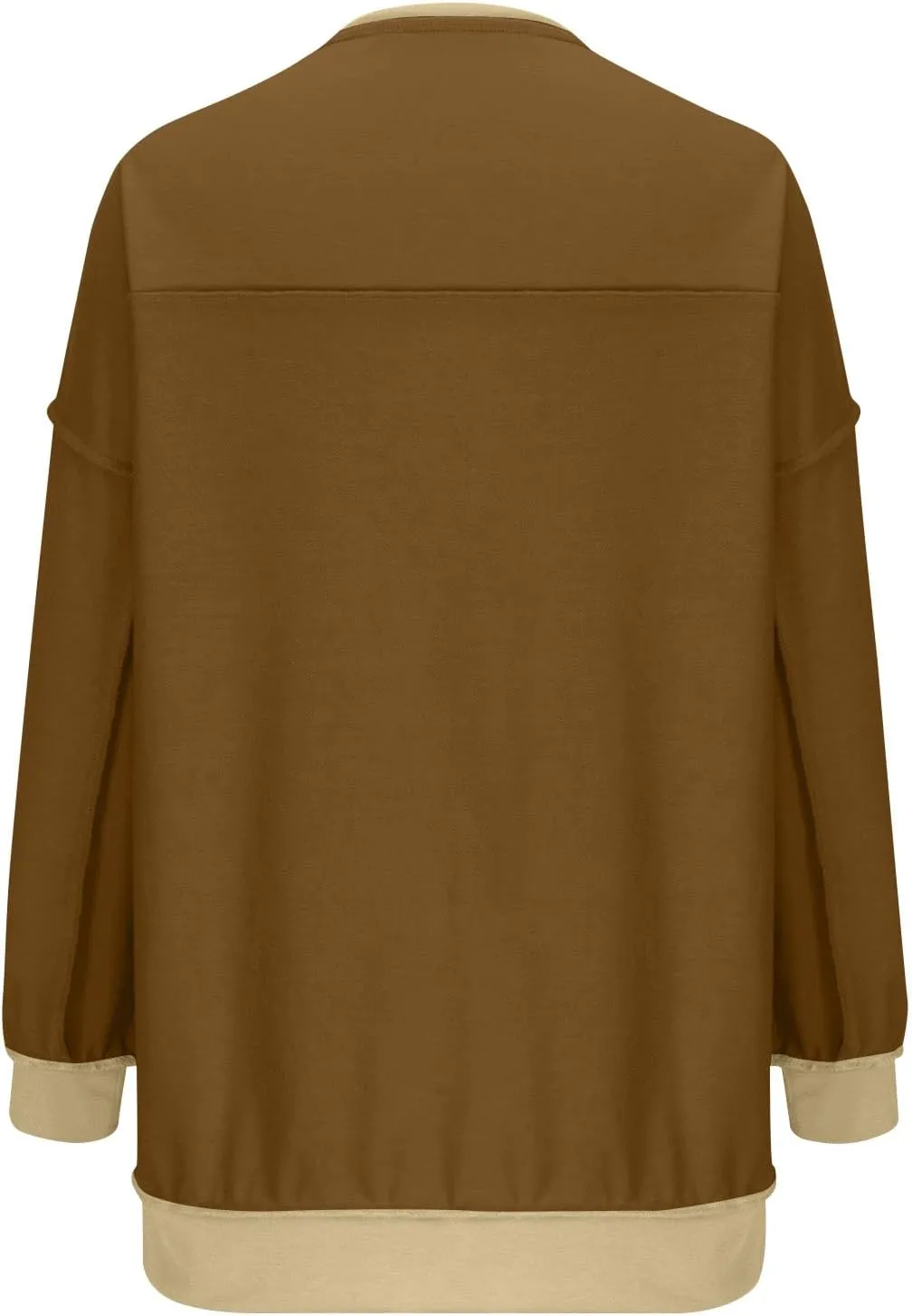 Crewneck Sweatshirts for Women Soft Long Sleeve Pullover Tops Lightweight Womens Sweatshirts Loose Fit Splicing Top