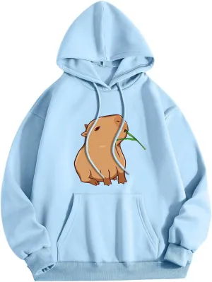 Cute Hoodies for Teen Girls Kawaii Panda Print Hoodies Pullover Tops Long Sleeve Hooded Sweatshirts for Teen Girls