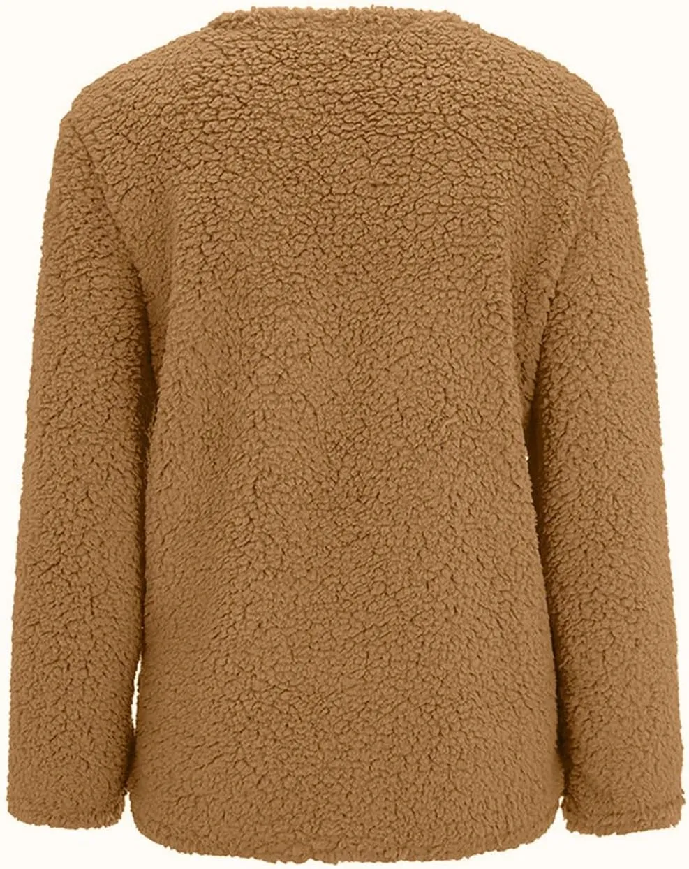 DDAPJ pyju Womens Popcorn Cardigan Sweaters Casual Button Down Sherpa Jacket Fall Winter Fuzzy Oversized Coats with Pockets