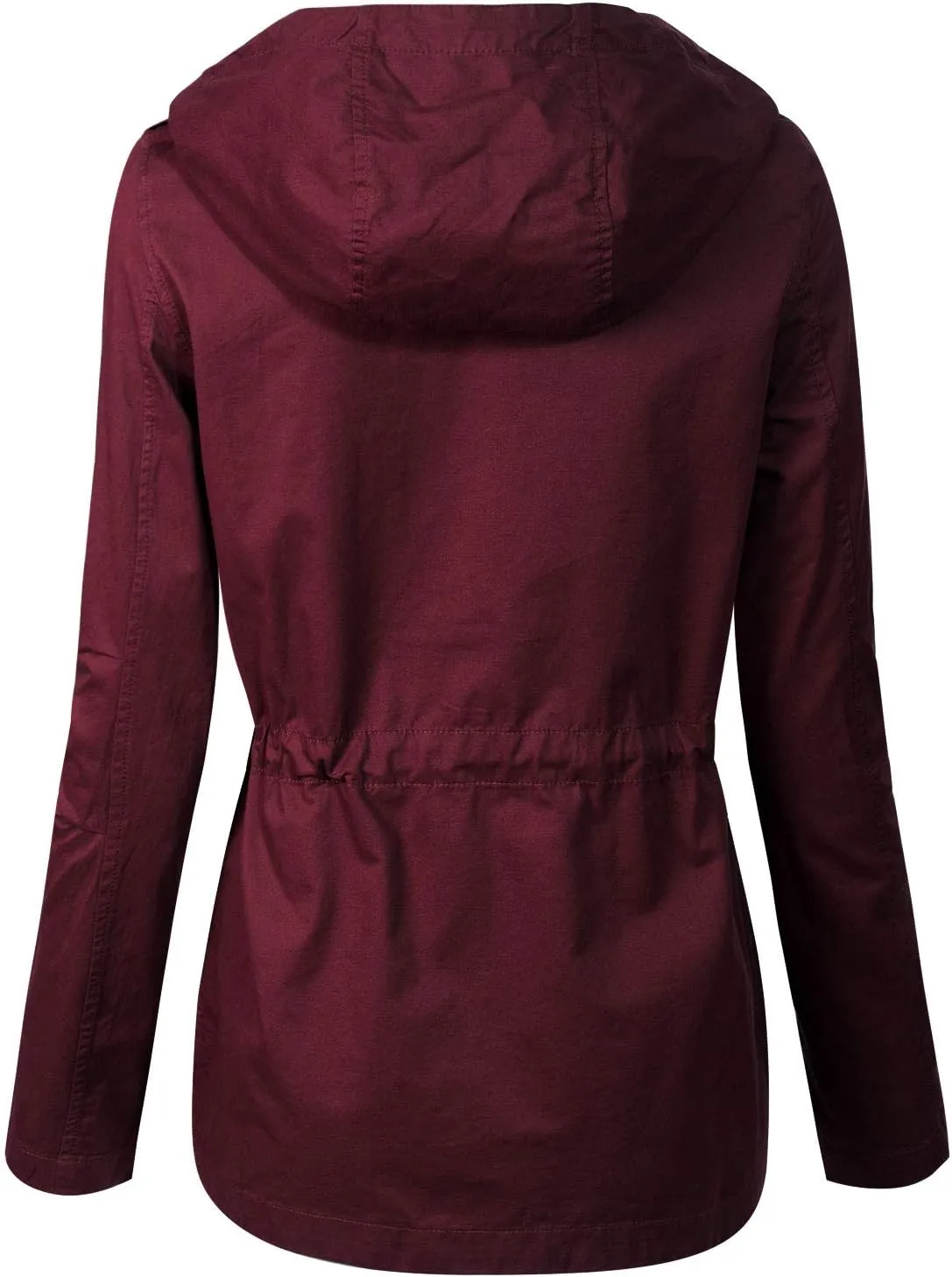 Design by Olivia Women's Lightweight Front Zipper Solid Utility Anorak Hoodie Vest/Jacket