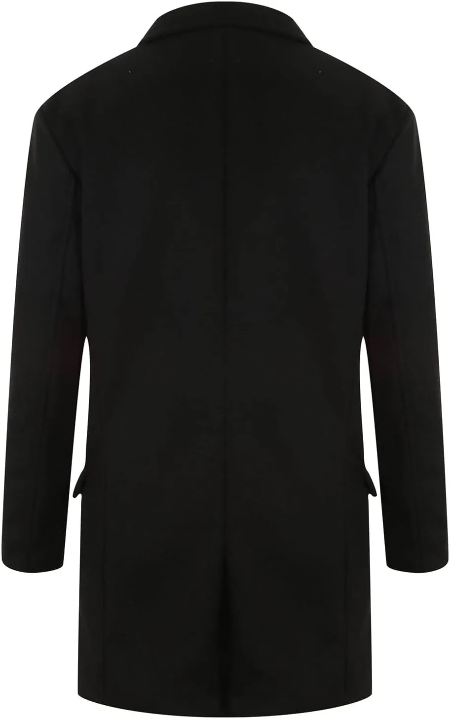 Dgoopd Mens Long Overcoat Oversized Notched Long Wool Blend Trench Coat Single Breasted Knee Length Lapel Winter Jacket