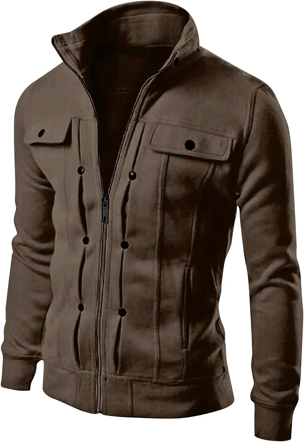 DuDubaby Men Winter Jacket Slim Lapel Cardigan Coat Jacket Winter Jackets for Men Heated Jacket for Mens