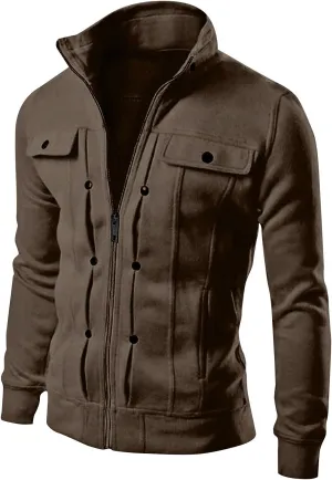 DuDubaby Men Winter Jacket Slim Lapel Cardigan Coat Jacket Winter Jackets for Men Heated Jacket for Mens