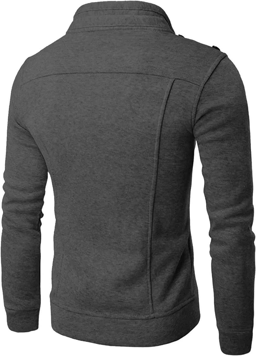 DuDubaby Mens Windbreaker Jackets Lightweight Men's Ski Jacket Fashion Casual Loose Stand Collar Button Decorated Sweatshirt