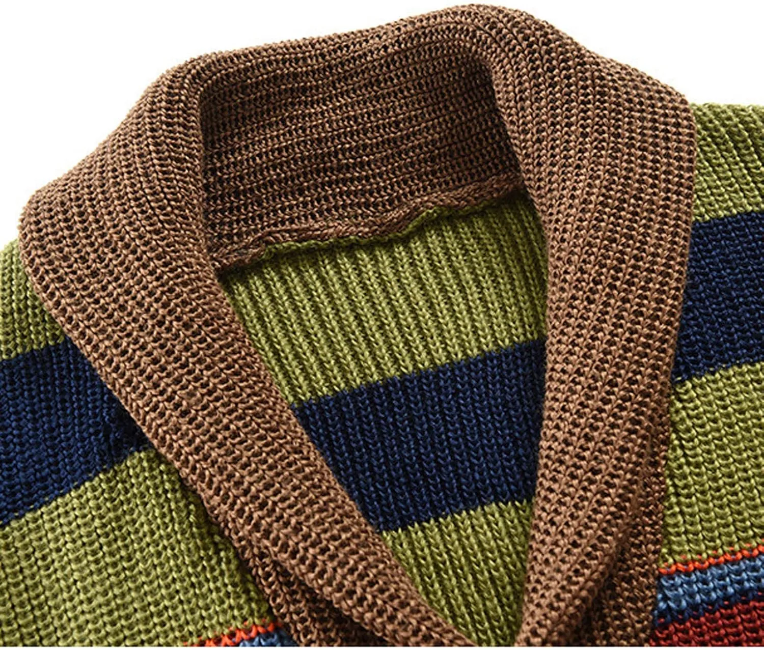 Ethnic Pattern Sweater Men Vintage Cardigan Sweater V Neck Button Down Sweaters Lightweight Knit Cardigan with Pocket