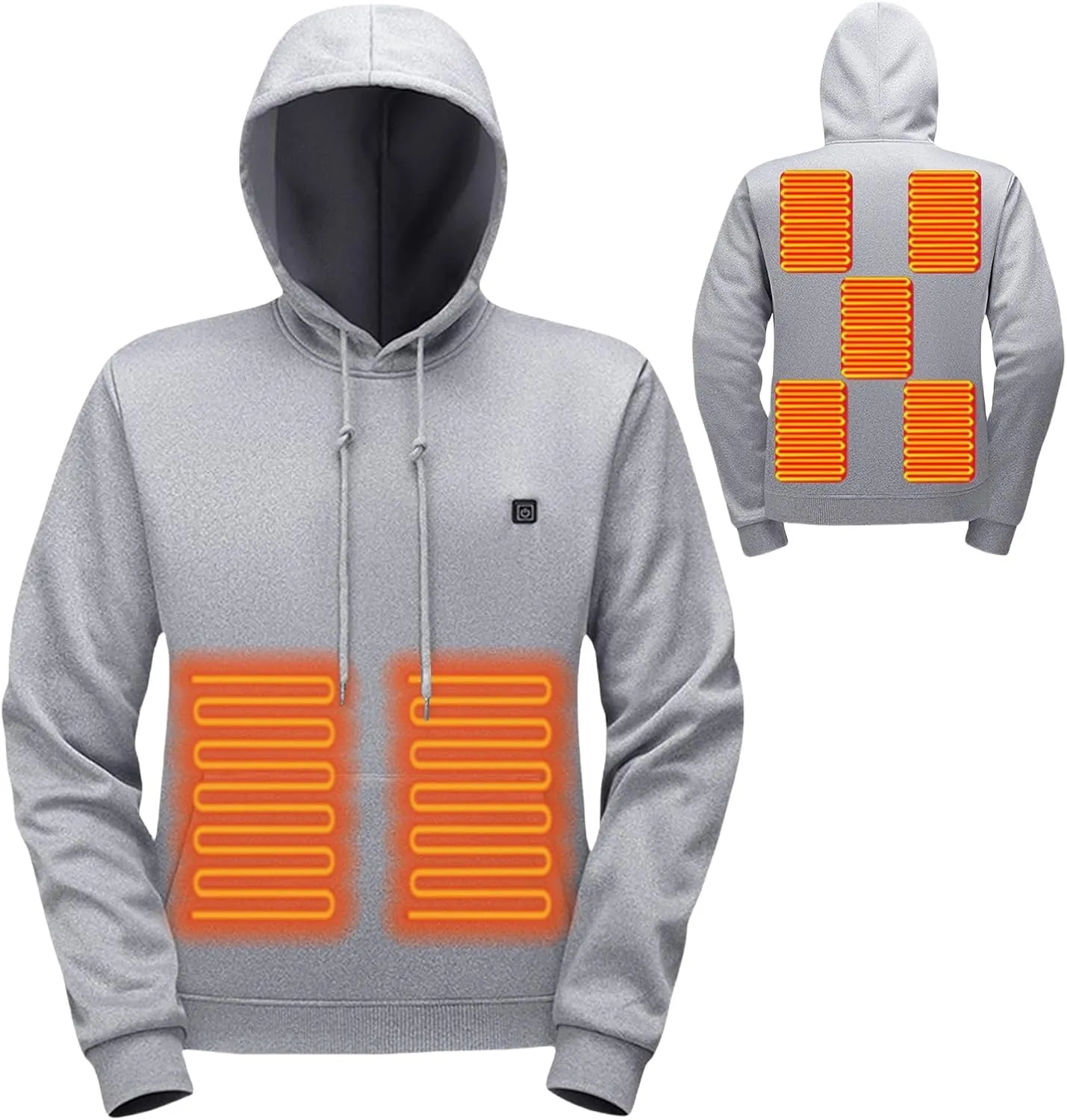 evzosrz Heated Hoodies Unisex,Heated Sweatshirt Hooded Pullover Lightweight Warm USB Electric Outdoor Winter Puffer Jackets