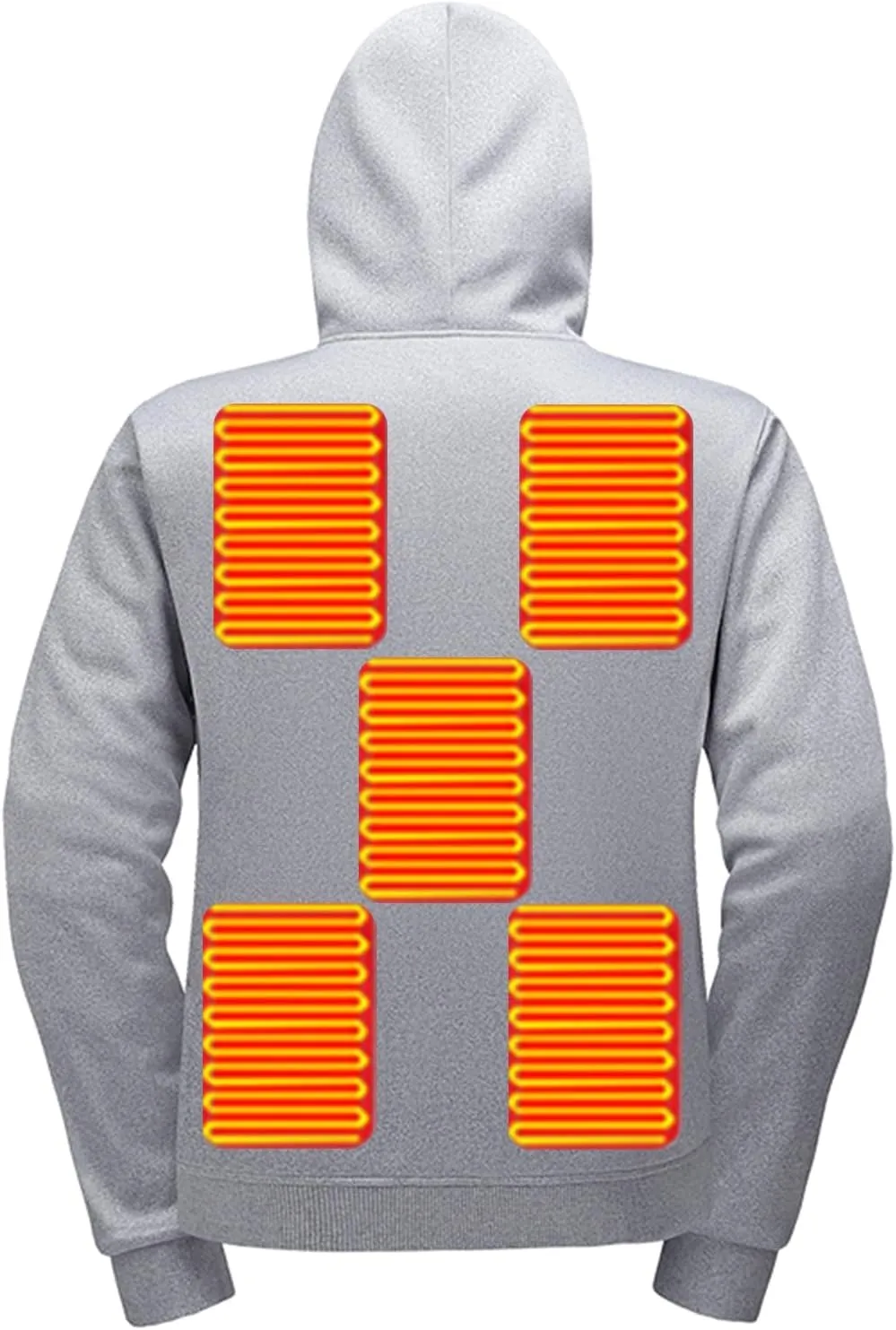 evzosrz Heated Hoodies Unisex,Heated Sweatshirt Hooded Pullover Lightweight Warm USB Electric Outdoor Winter Puffer Jackets