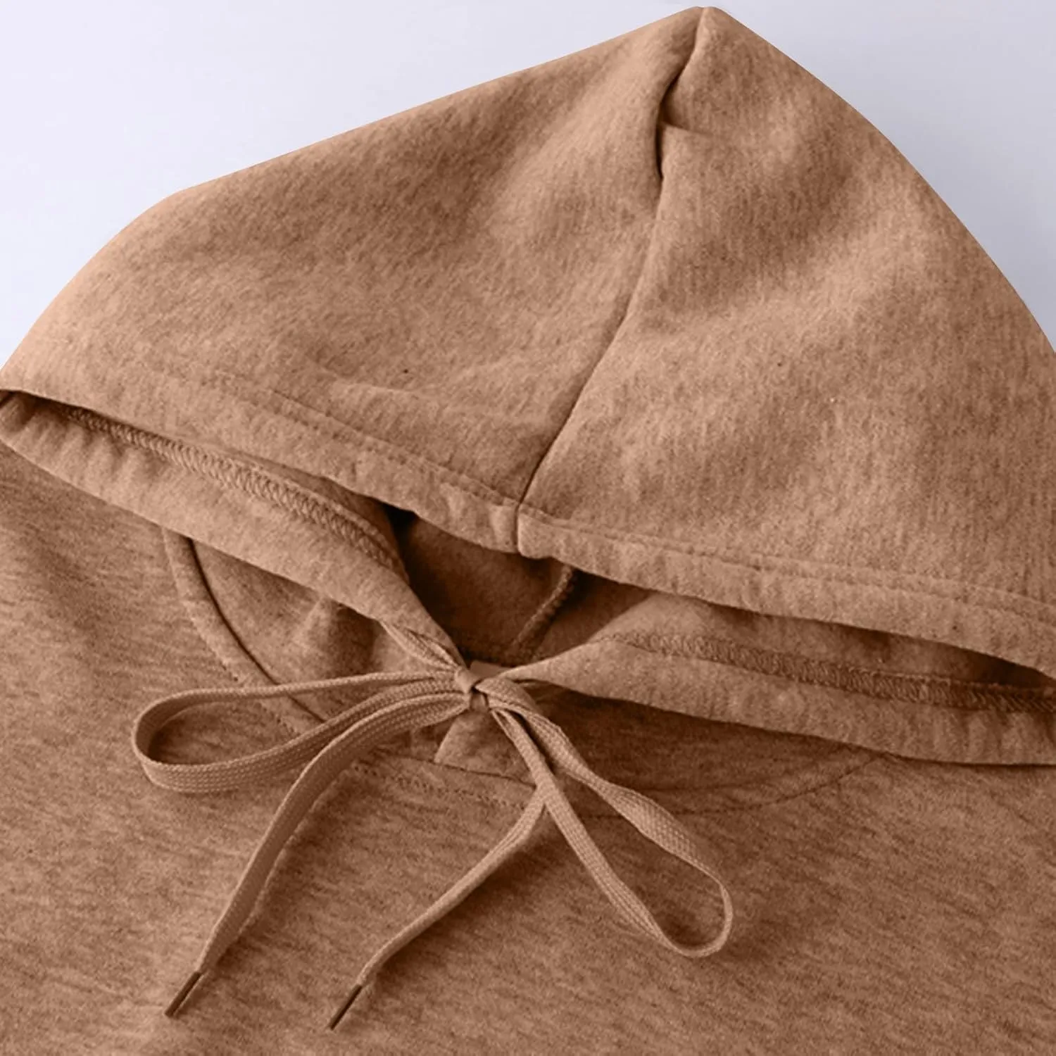 Fall Basic Fleece Women's Hoodies Classic Solid Long Sleeve Pullover Tops Casual Oversized Sweatshirt with Pocket