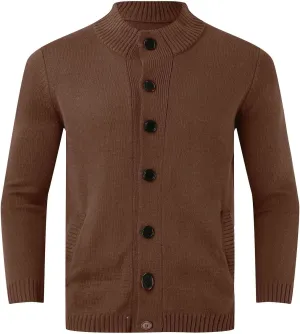 Fall Cardigan Sweaters for Men 2024, Button Down Long Sleeve Knitted Loose Fit Top Autumn Warm Workout Sportswear