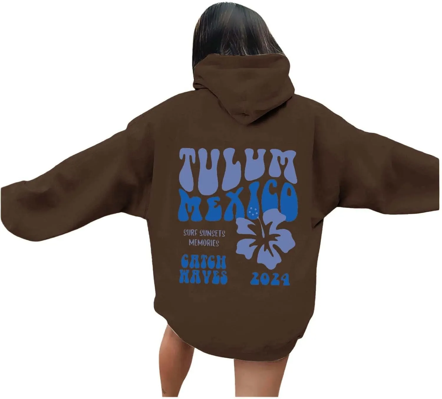 Fall Oversized Casual Sweatshirts with Pocket Women's Long Sleeved Solid Lightweight Pullover Loose Sweatshirt