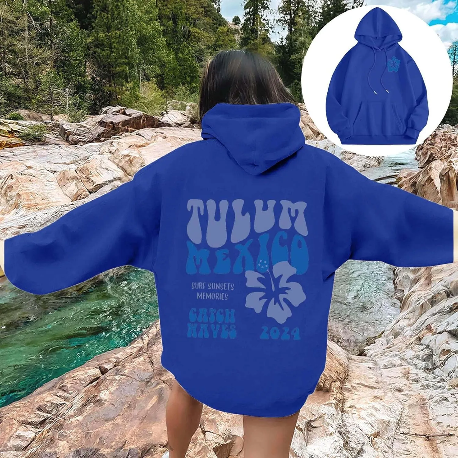 Fall Oversized Casual Sweatshirts with Pocket Women's Long Sleeved Solid Lightweight Pullover Loose Sweatshirt