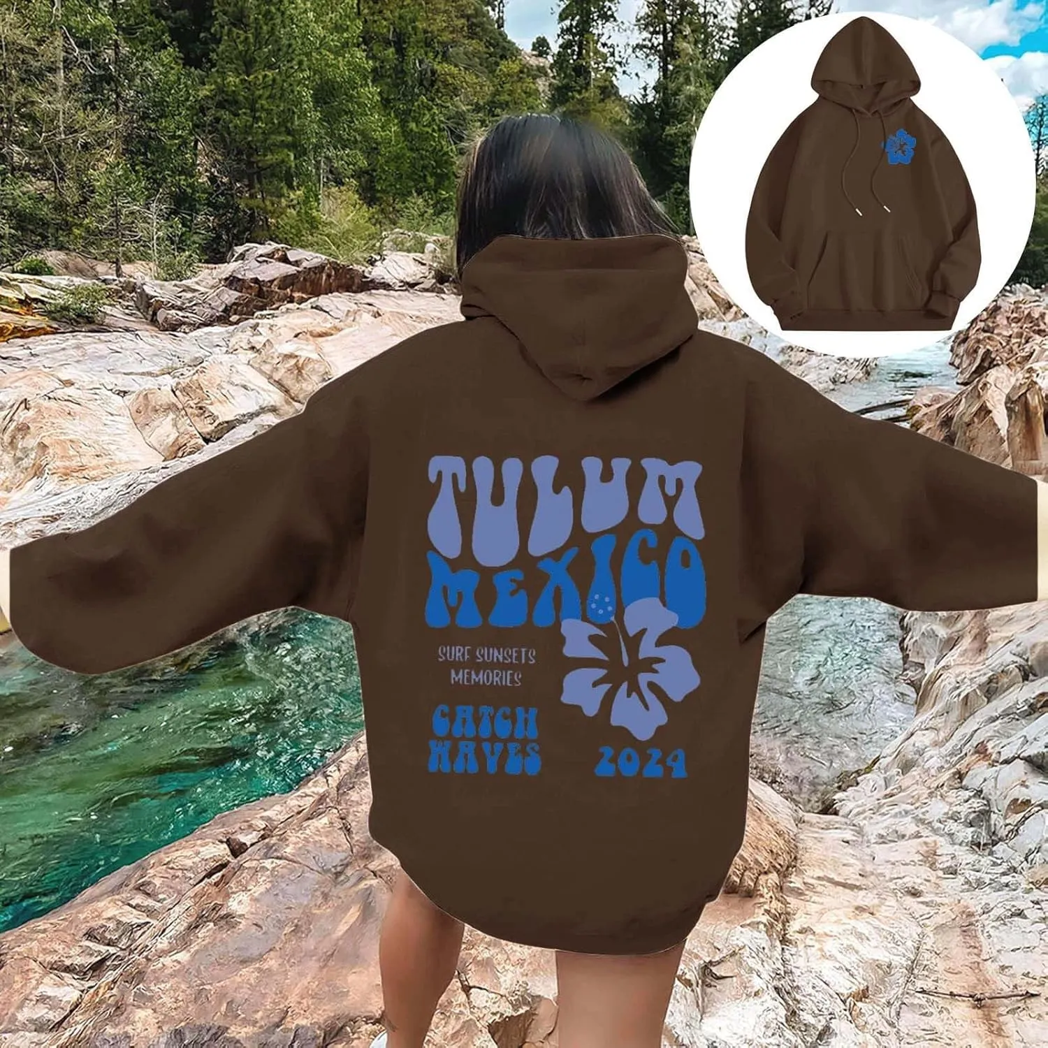 Fall Oversized Casual Sweatshirts with Pocket Women's Long Sleeved Solid Lightweight Pullover Loose Sweatshirt