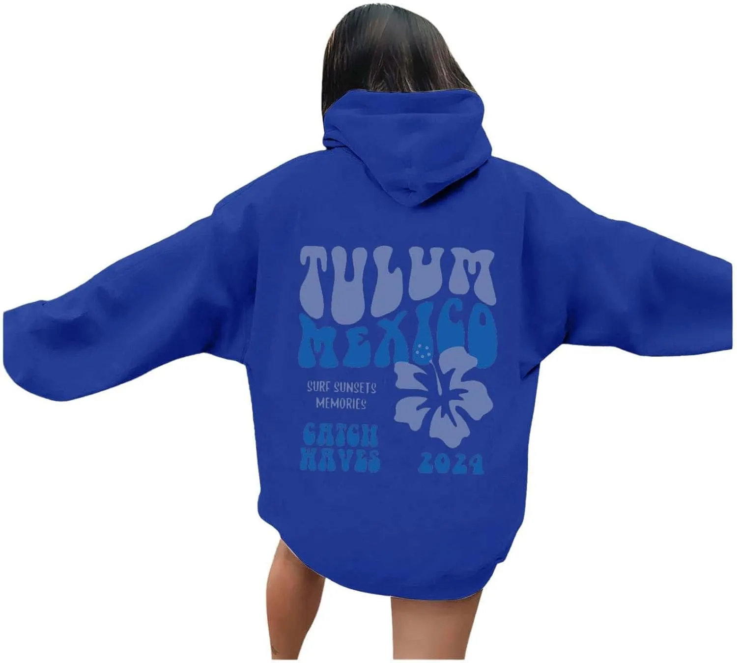 Fall Oversized Casual Sweatshirts with Pocket Women's Long Sleeved Solid Lightweight Pullover Loose Sweatshirt
