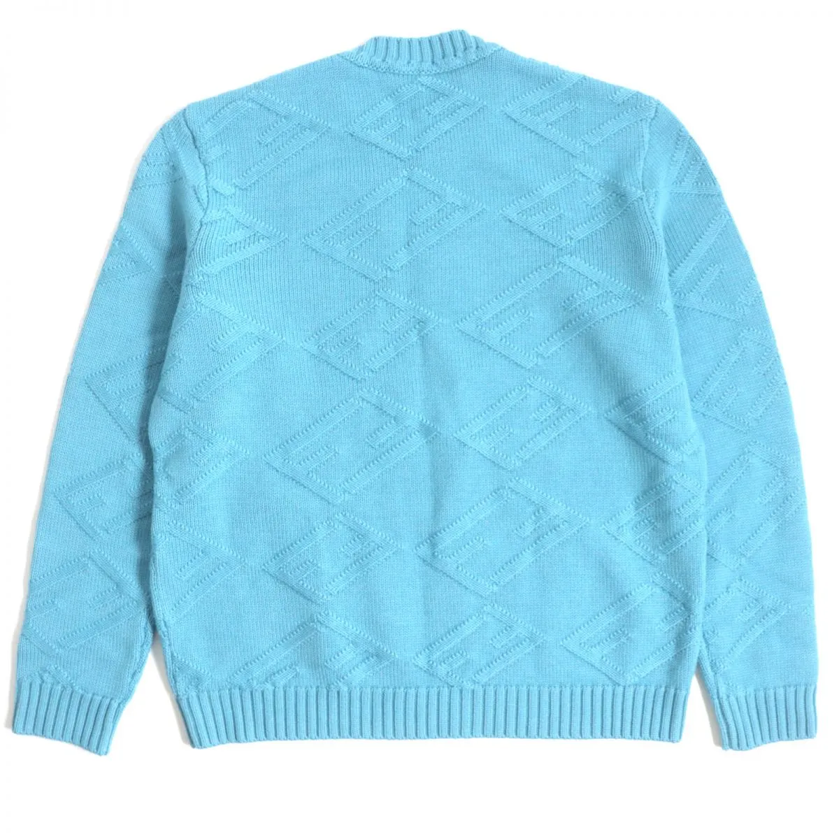 Fendi FF Logo Wool Knit Sweater Light Blue