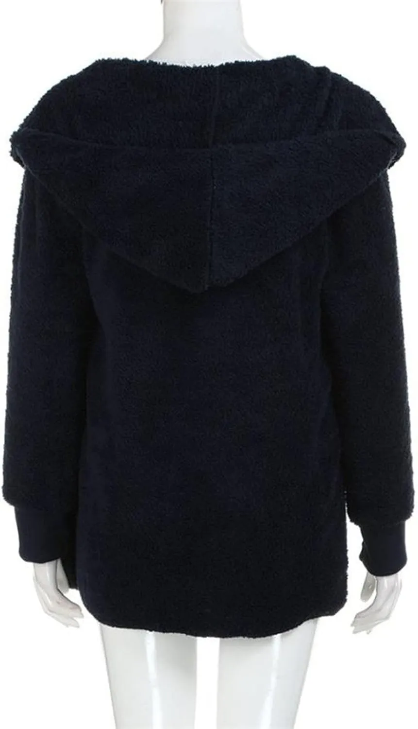 Fleece Jacket Women Fuzzy Sherpa Oversized Open Front Hooded Cardigan Fluffy Sweaters Winter Coats with Pockets