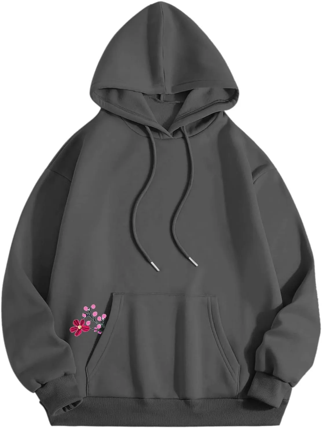 Floral Graphic Hoodies for Women Novelty Floral Flower Print Sweatshirts for Teen Girls Y2k Sweatshirt With Pockets