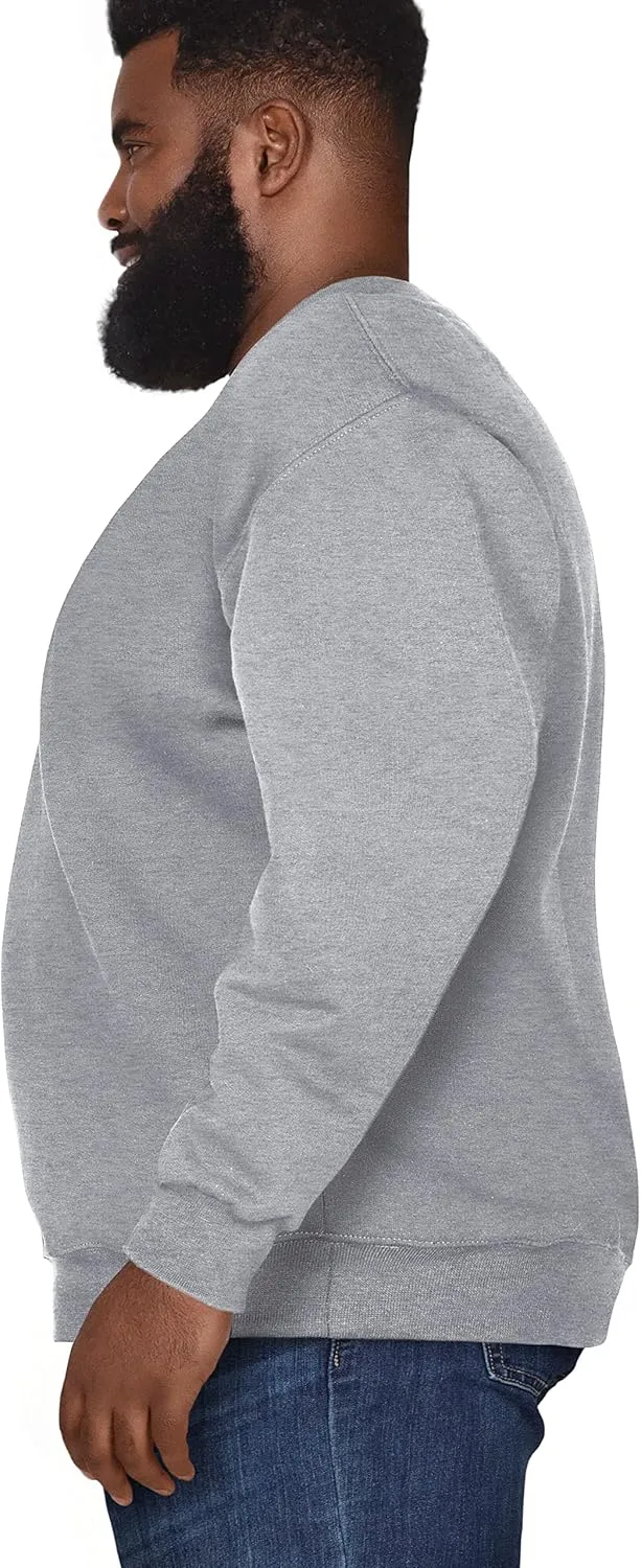 Fruit of the Loom Men's Big and Tall Fleece Crewneck Sweatshirts