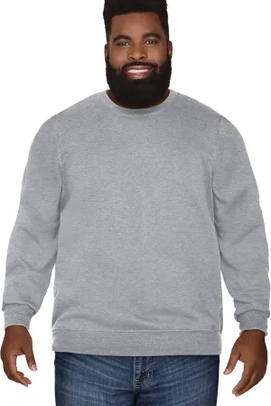 Fruit of the Loom Men's Big and Tall Fleece Crewneck Sweatshirts