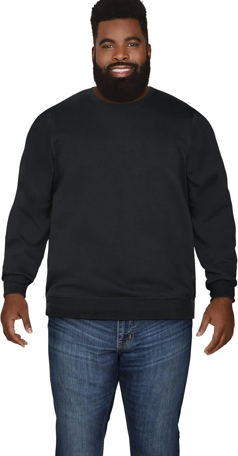 Fruit of the Loom Men's Big and Tall Fleece Crewneck Sweatshirts