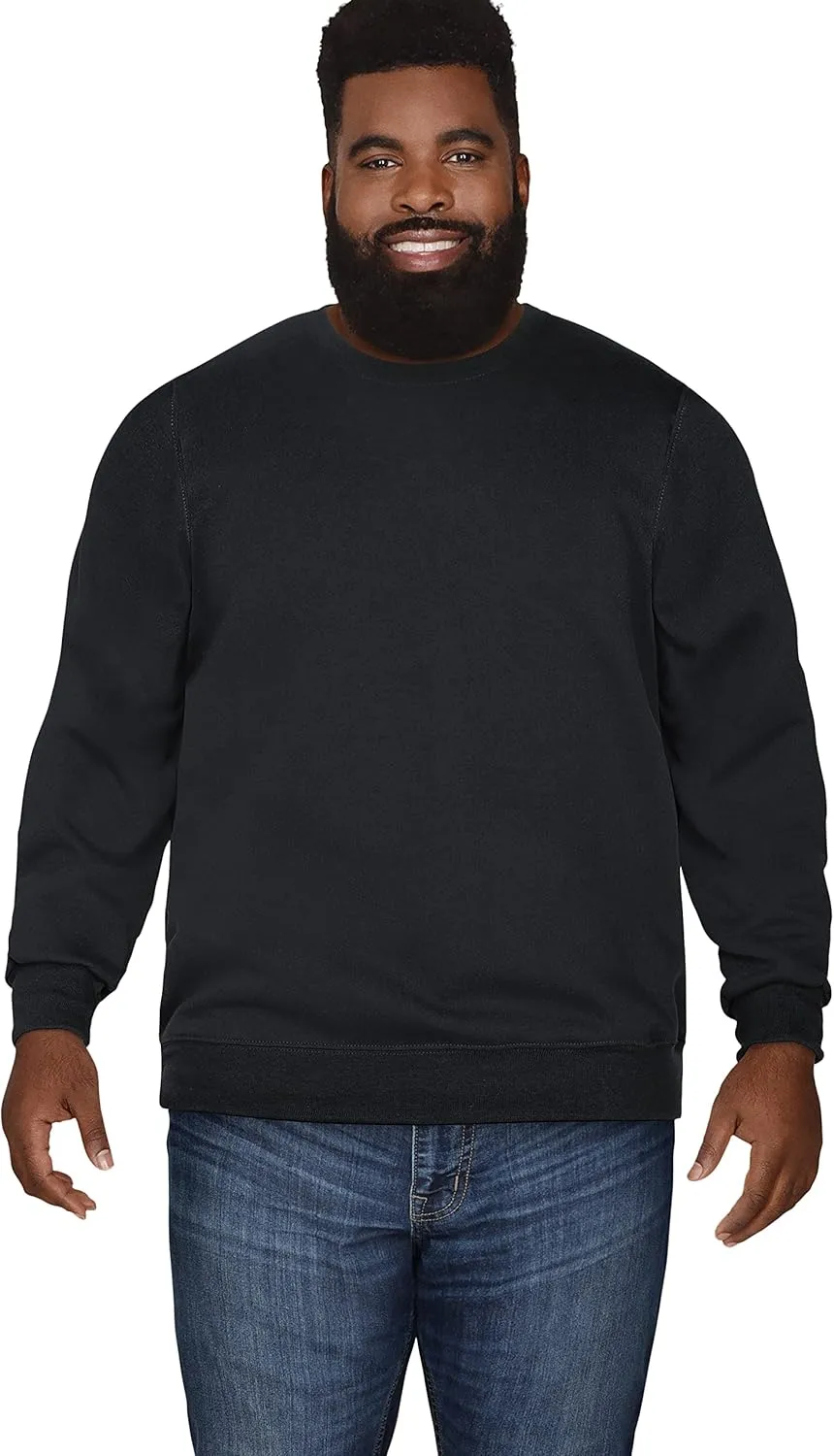 Fruit of the Loom Men's Big and Tall Fleece Crewneck Sweatshirts