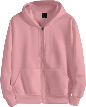 Full Zipper Hoodies For Men, Men'S Lightweight Fashion Lapel Solid Color Long Sleeve Lambswool Casual Hundred Long Coat