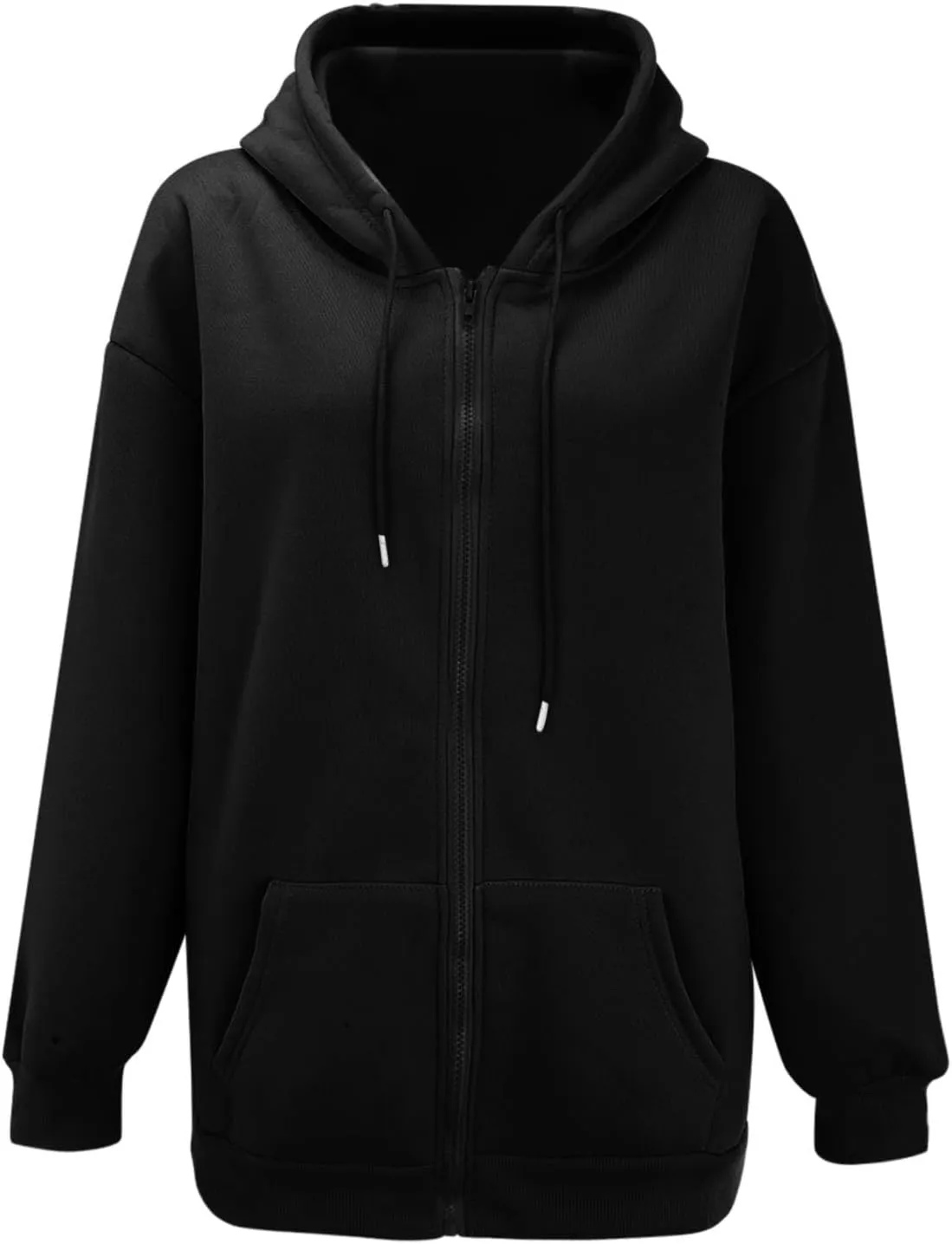 GIERIDUC Zip Up Hoodie Women 2024 Trendy Long Sleeve Sweatshirts Jacket Casual Athletic Hooded Track Jacket with Pockets