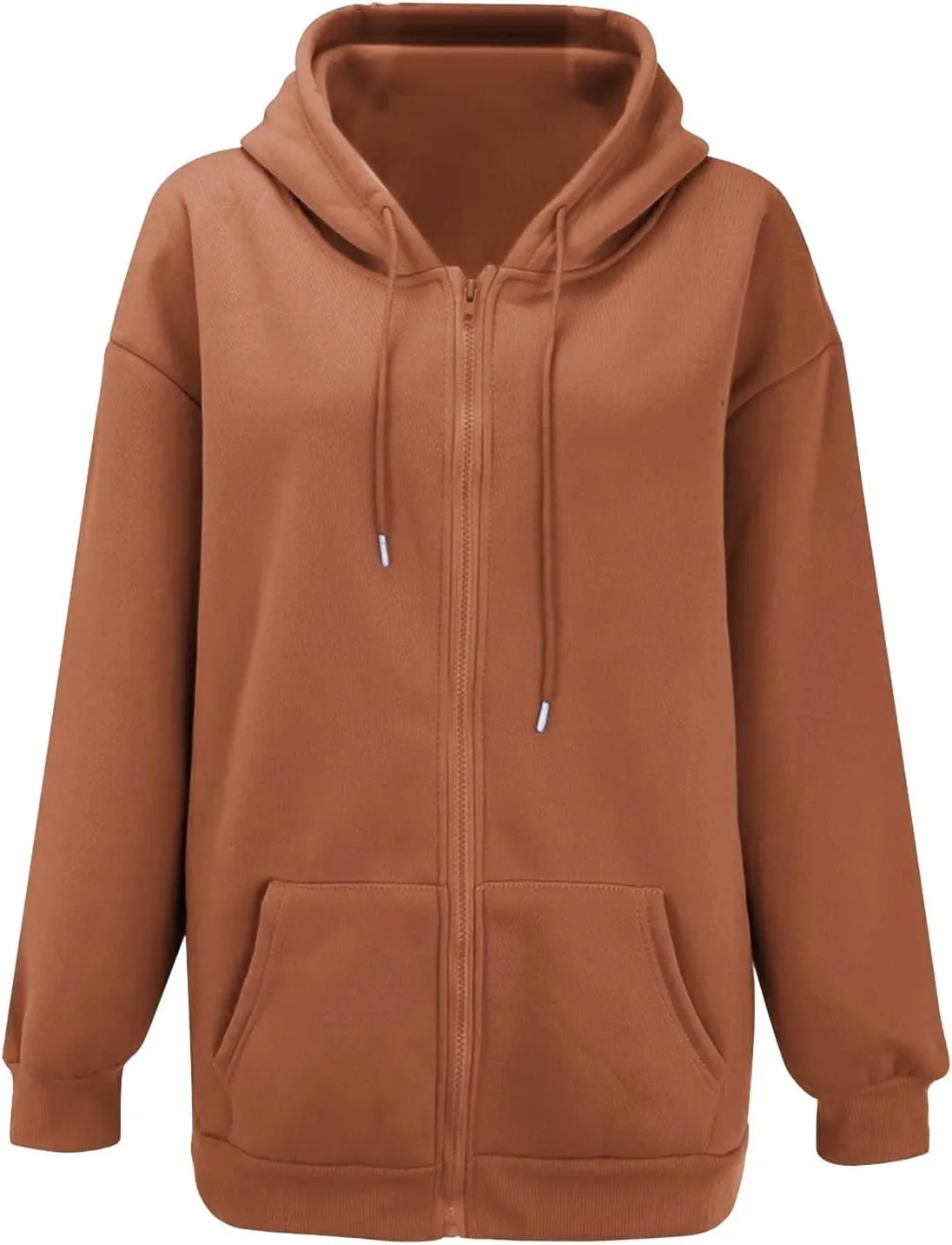 GIERIDUC Zip Up Hoodie Women 2024 Trendy Long Sleeve Sweatshirts Jacket Casual Athletic Hooded Track Jacket with Pockets