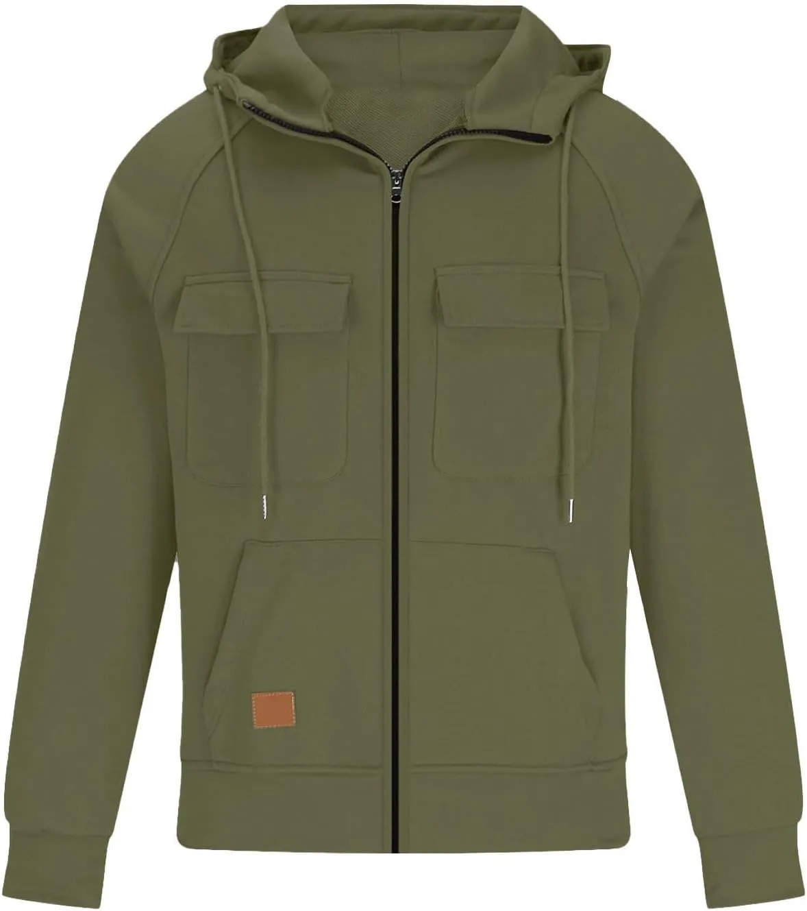 GOFULY Mens Hoodies Quarter Zip Western Hoodies Baggy Sweatshirt Drawstring Long Sleeve Cargo Sweatshirt Outfits With Pocket