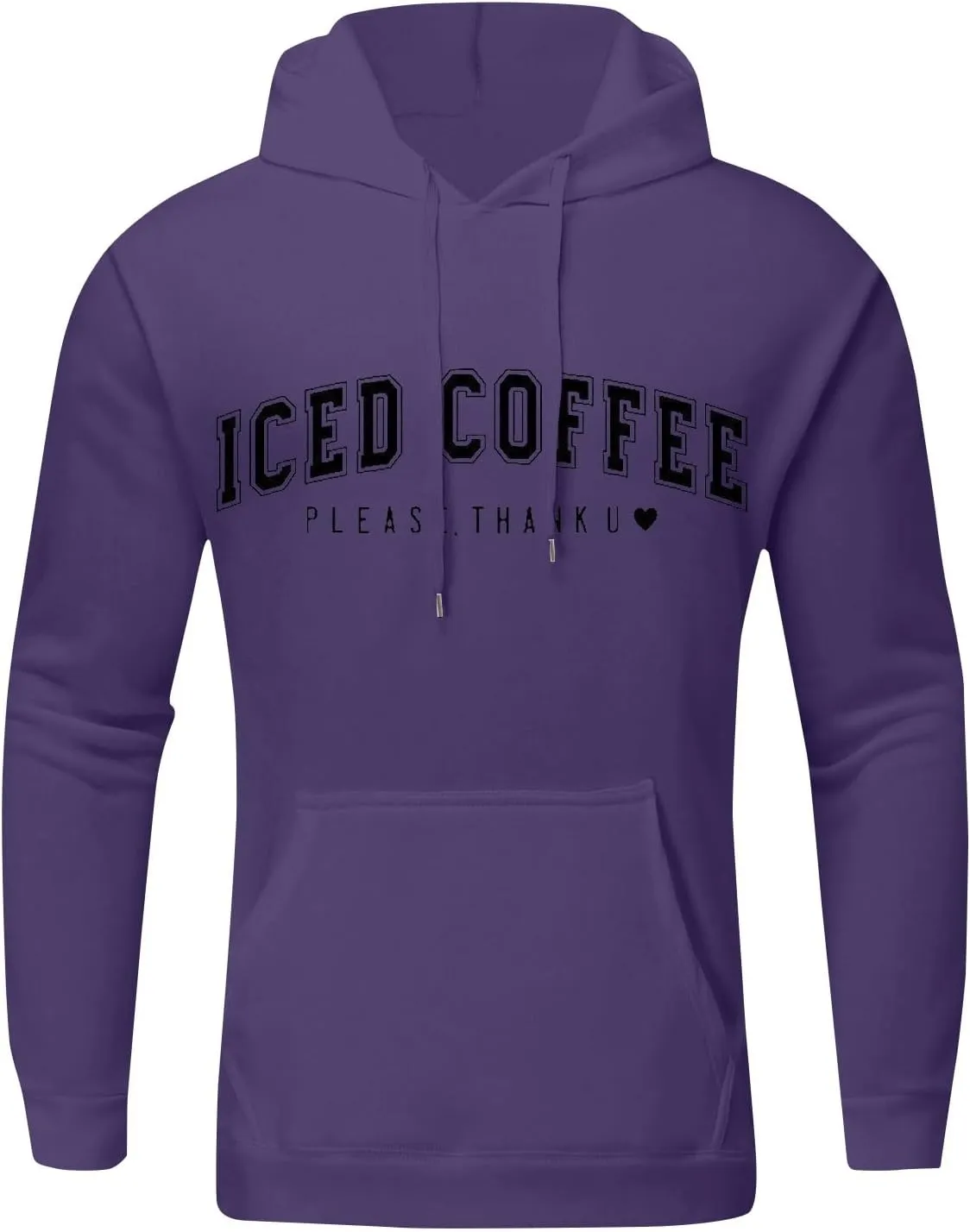 Graphic Hoodies for Men Letter Print Long Sleeve Casual Streetwear Pullover Sweatshirt with Pocket