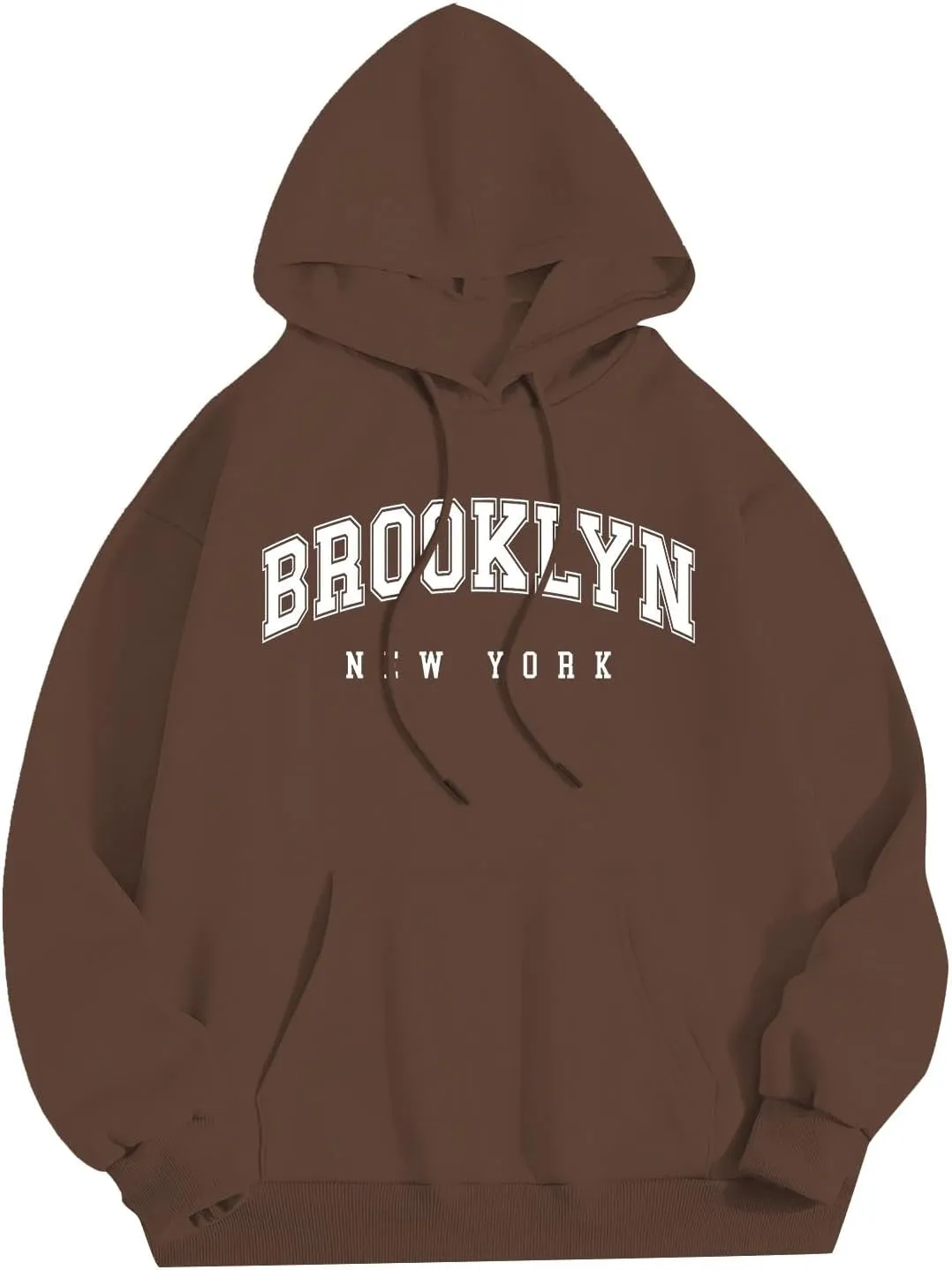 Graphic Hoodies for Men Letter Print Oversized Sweatshirts Long Sleeve Drawstring Pullover Tops with Pockets Unisex