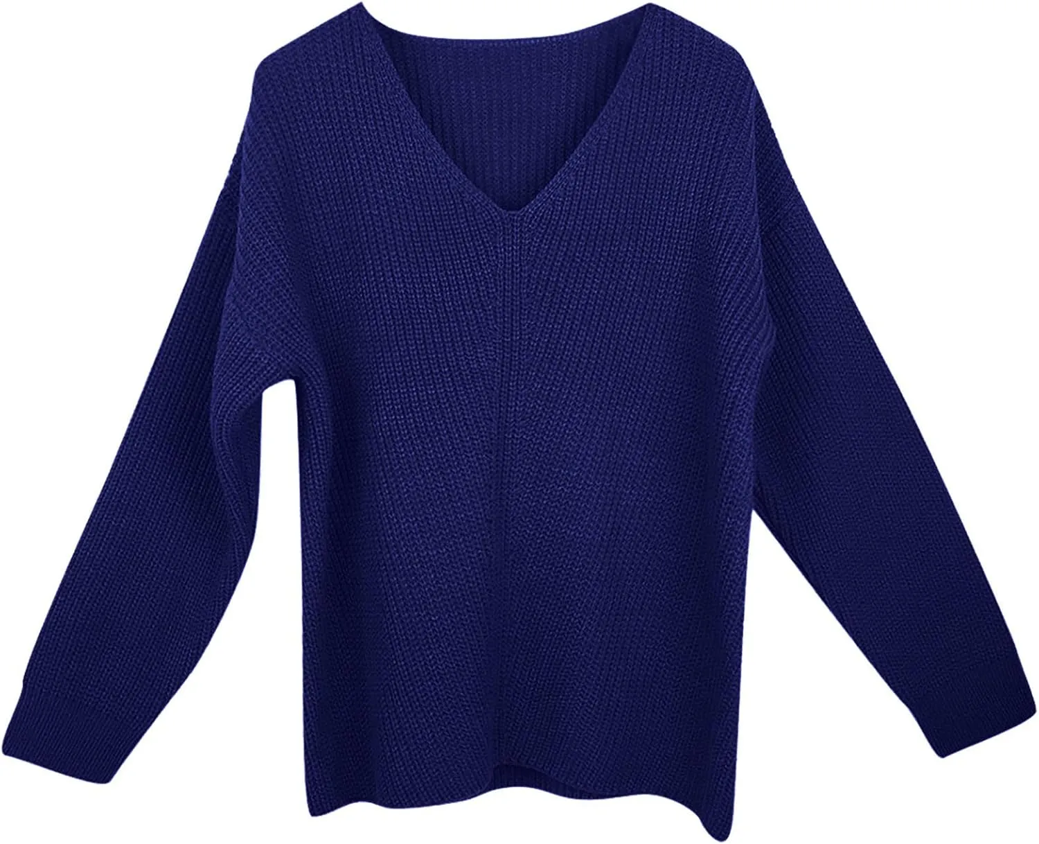 Gumipy Womens V Neck Sweaters Cable Knit Oversized Sweaters Trendy Long Sleeve Tunic Sweaters Soft Chunky Sweater Pullover