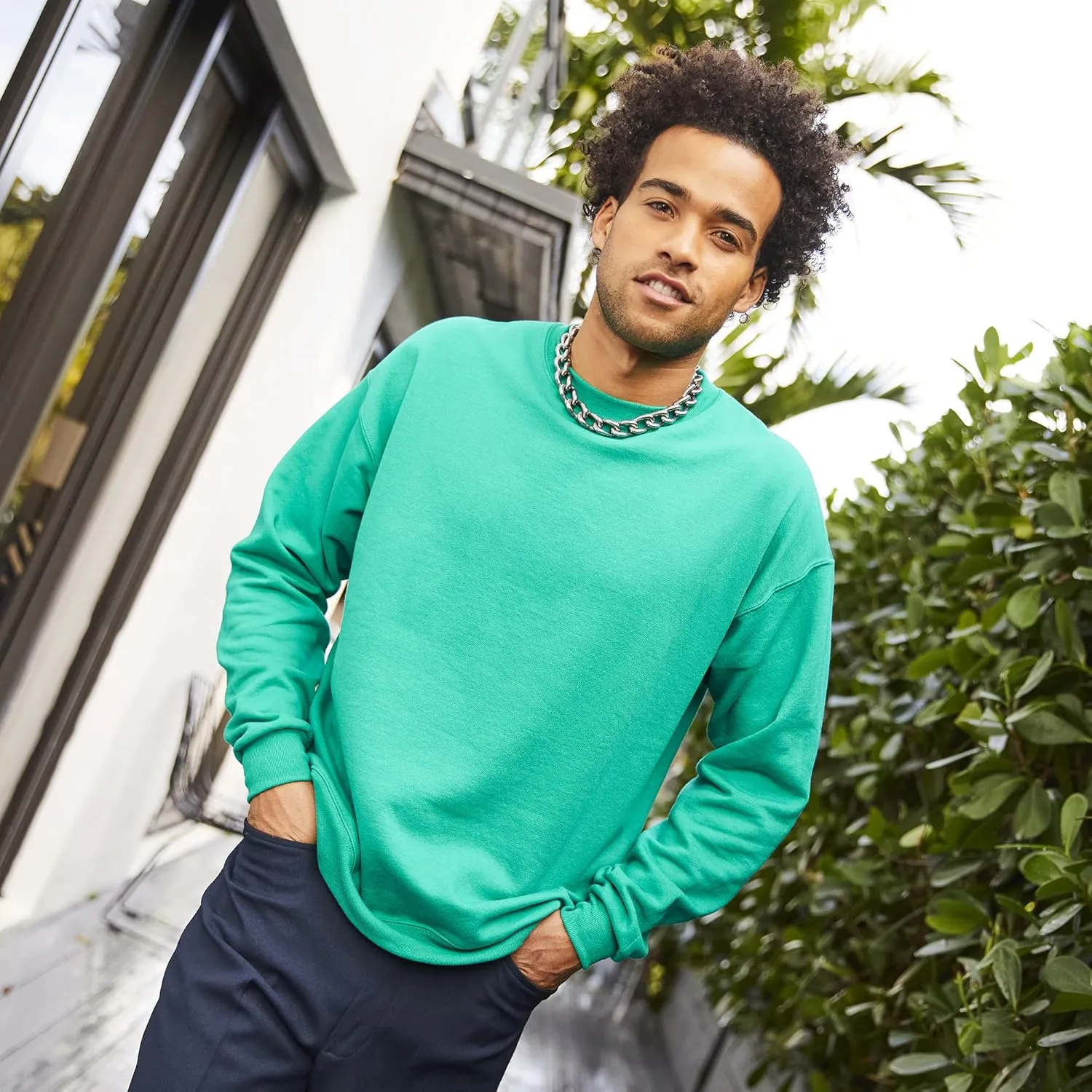 Hanes Originals Fleece, Garment Dyed Pullover, Crewneck Sweatshirts for Men