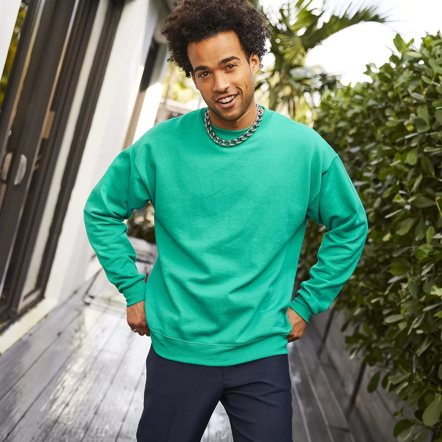Hanes Originals Fleece, Garment Dyed Pullover, Crewneck Sweatshirts for Men