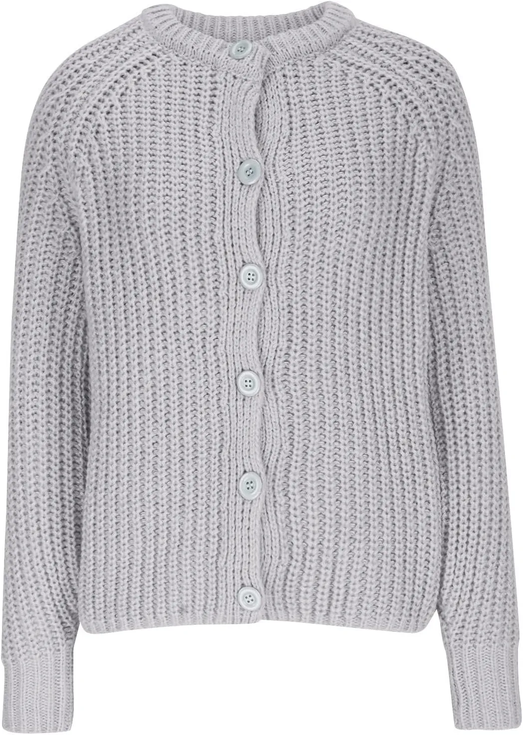 HGps8w Women's Chunky Knit Sweater Cardigans - Elegant Lantern Long Sleeve Loose Button Down Outerwear Coats